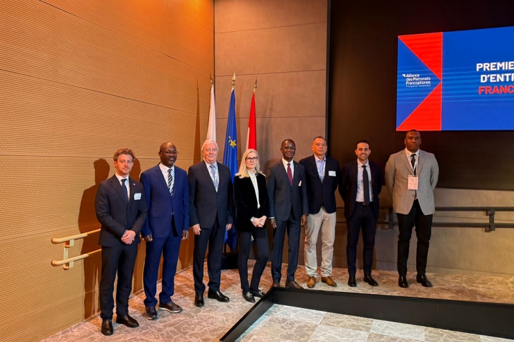 La delegació de la patronal andorrana a Luxemburg.